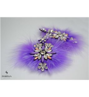 Earrings luxury purple