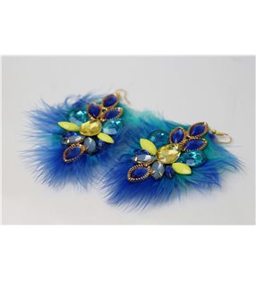 Earrings luxury blue