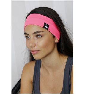 Látková čelenka Oli/ružový neon