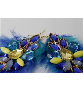 Earrings luxury blue
