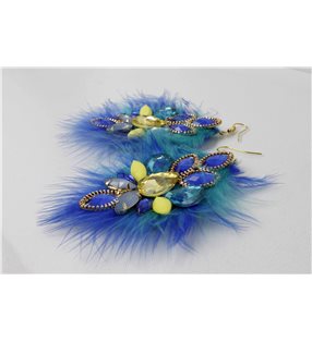 Earrings luxury blue