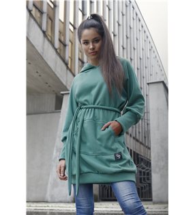 Mikinové šaty IKA/ zelené