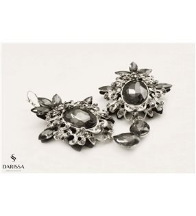 Elegant earrings gray dark