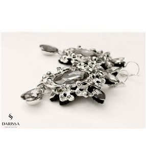Elegant earrings gray dark