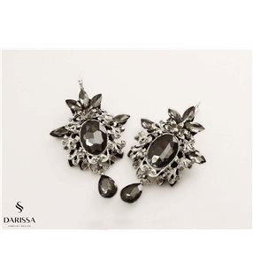 Elegant earrings gray dark